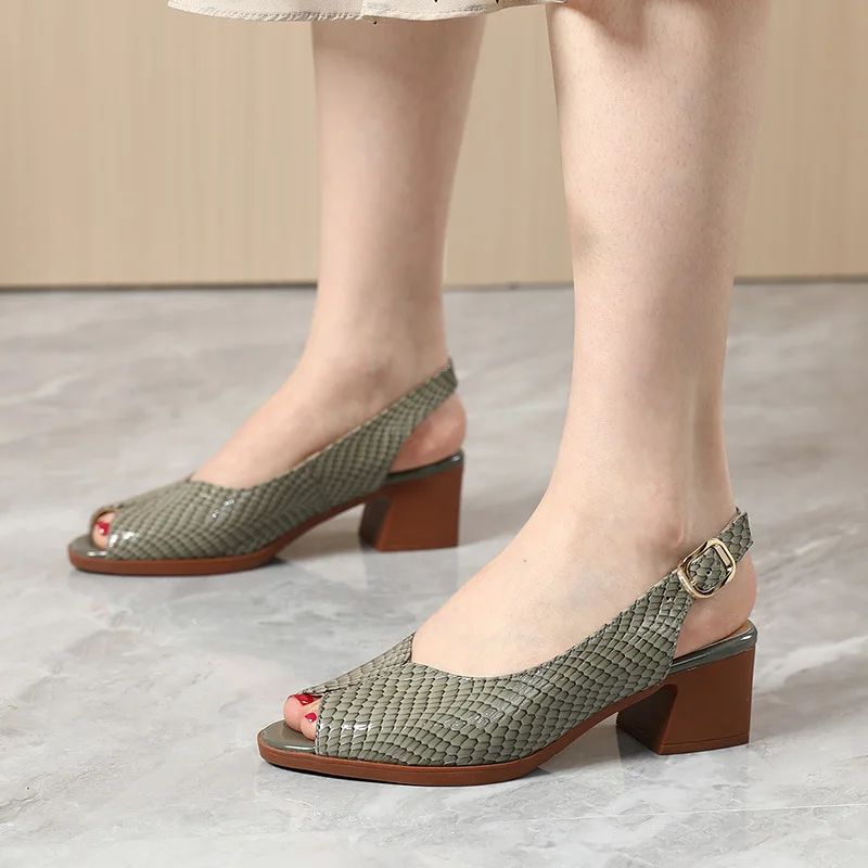 Merly Dames Med Hak Dress Sandalen - Grijs