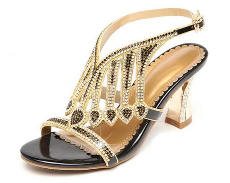 Merry Dames Hak Sandaal - Goud
