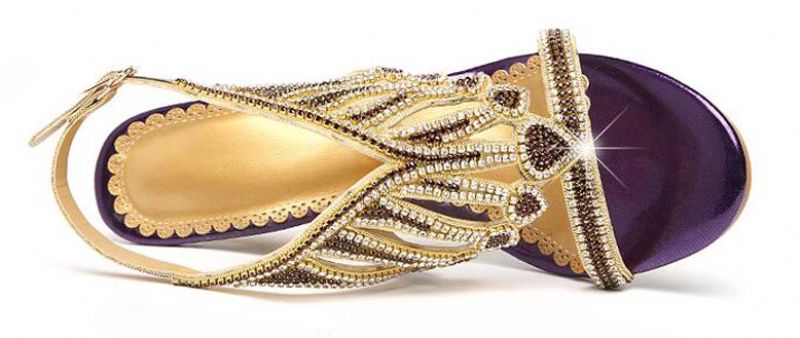 Merry Dames Hak Sandaal - Goud