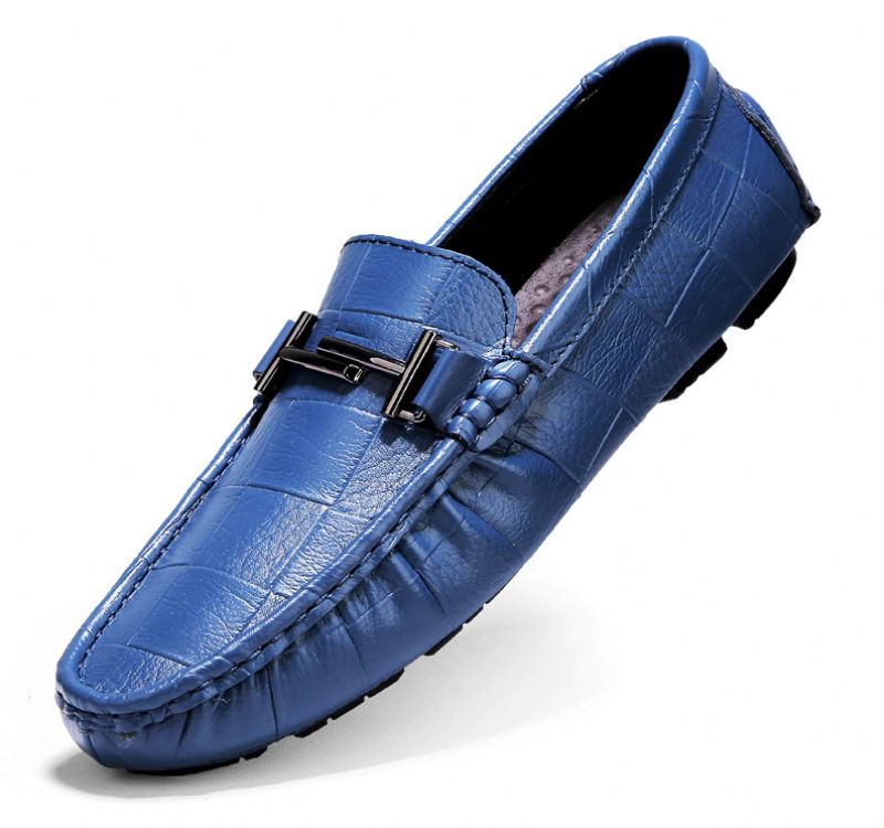 Methan Heren Loafers Geklede Schoenen - Blauw