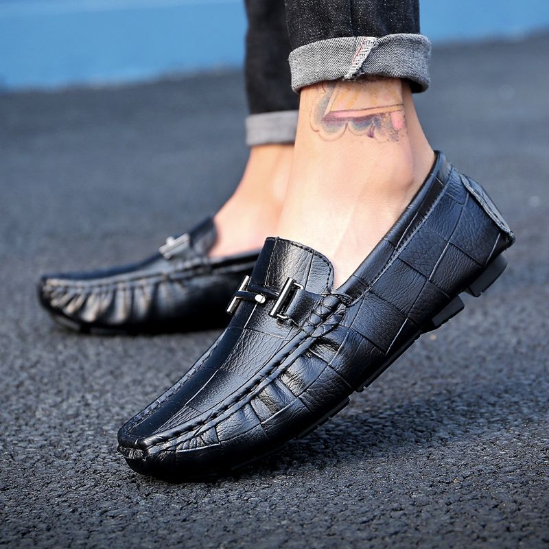 Methan Heren Loafers Geklede Schoenen - Blauw