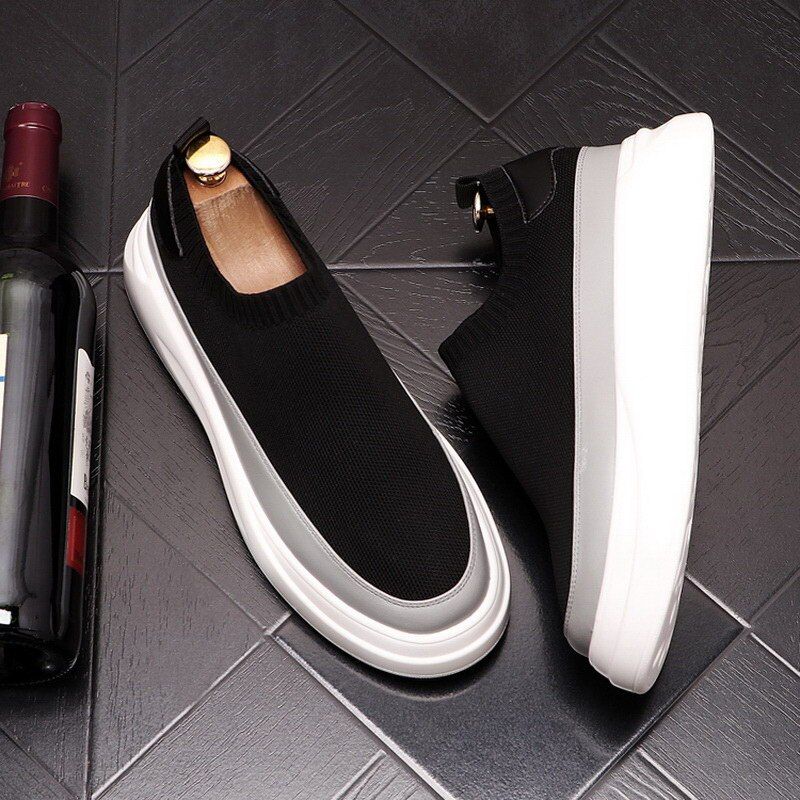 Miaray Heren Sneakers Platform Schoenen - Zwart