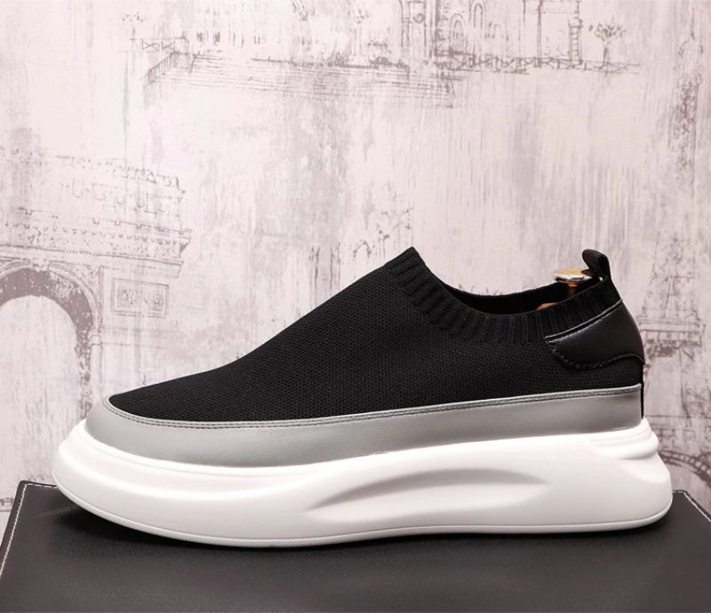 Miaray Heren Sneakers Platform Schoenen - Zwart