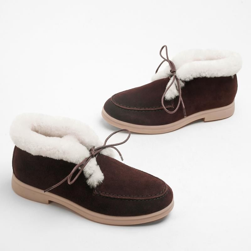 Micaela Dames Winter Warme Enkellaarsjes - Kameel
