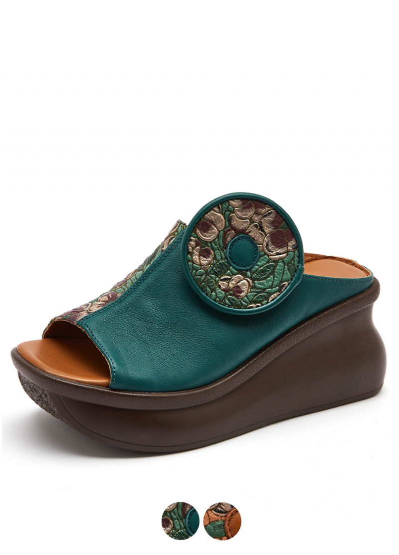 Michelle Dames Platform Wedges Clogs