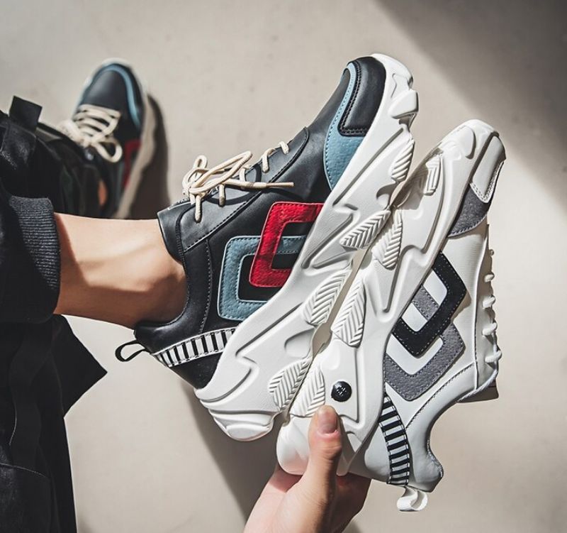 Might Heren Lifestyle Sneakers - Zwart