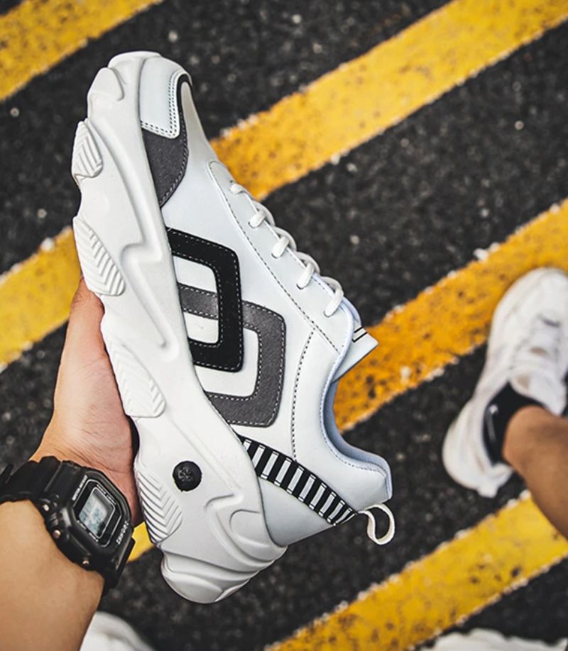 Might Heren Lifestyle Sneakers - Zwart