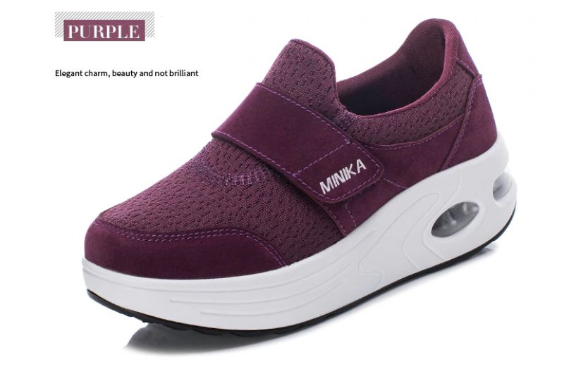 Miki Dames Comfortabele Platform Schoenen - Paars