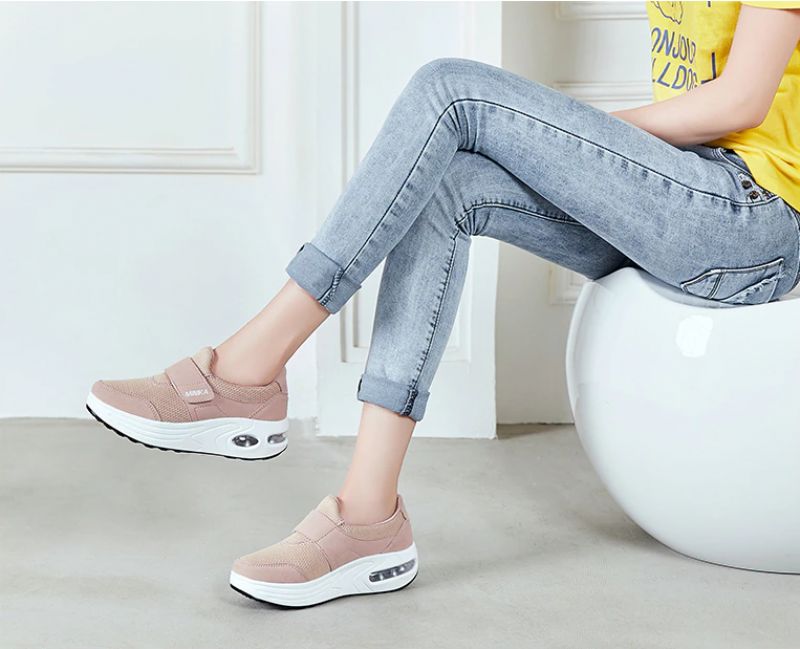 Miki Dames Comfortabele Platform Schoenen - Paars