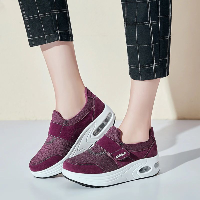 Miki Dames Comfortabele Platform Schoenen - Paars