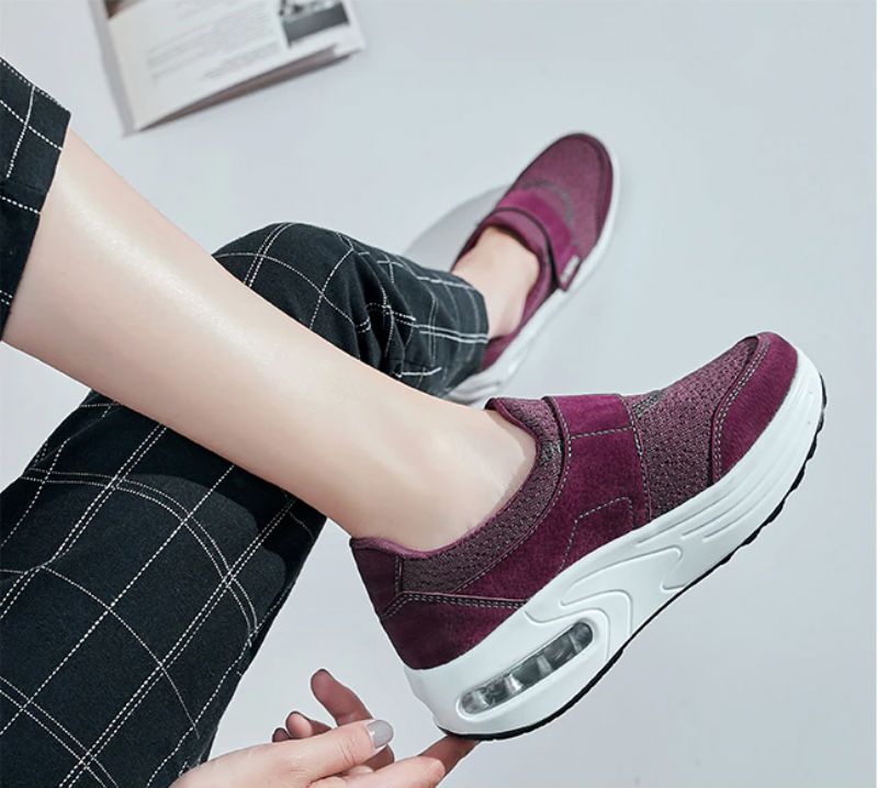 Miki Dames Comfortabele Platform Schoenen - Paars