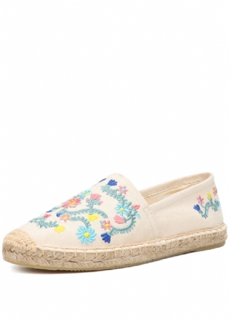 Mila Dames Slip On Platte Schoenen Espadrilles