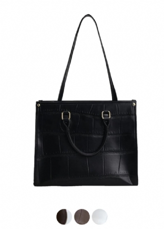Milano Dames Grote Leren Crossbody Handtas