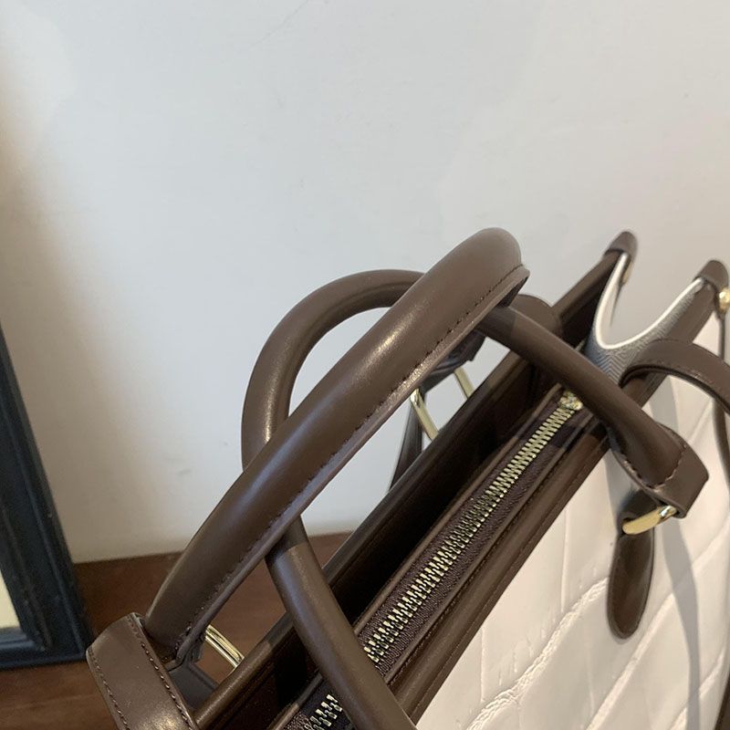 Milano Dames Grote Leren Crossbody Handtas - Zwart