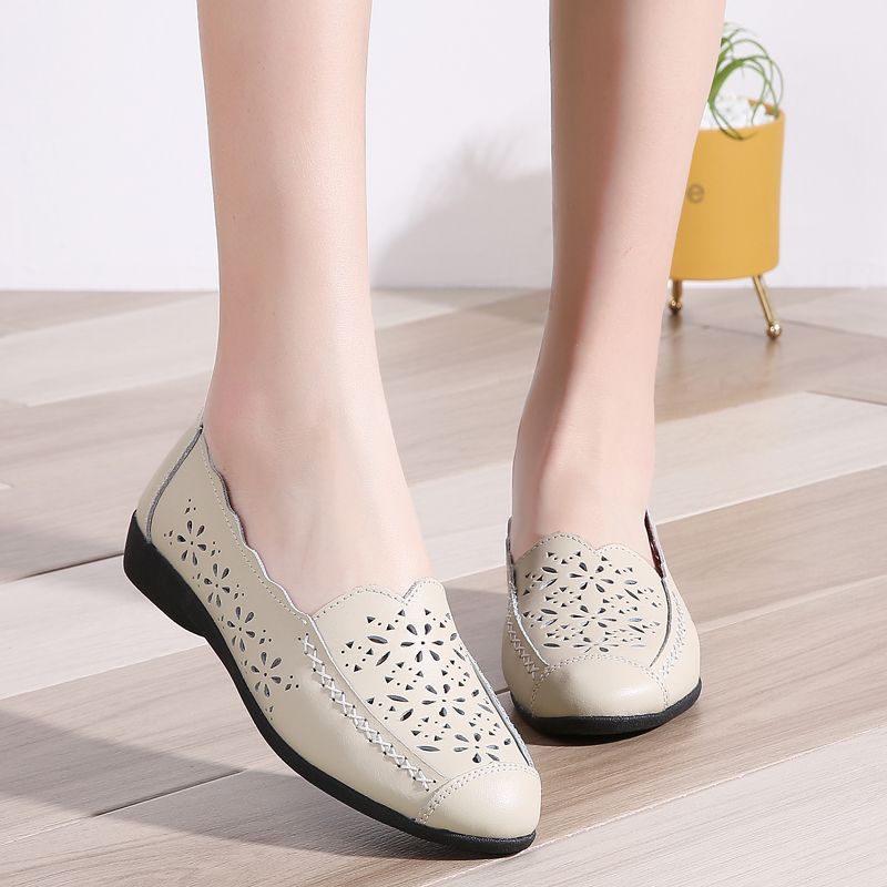 Mildre Dames Loafer Schoenen - Beige