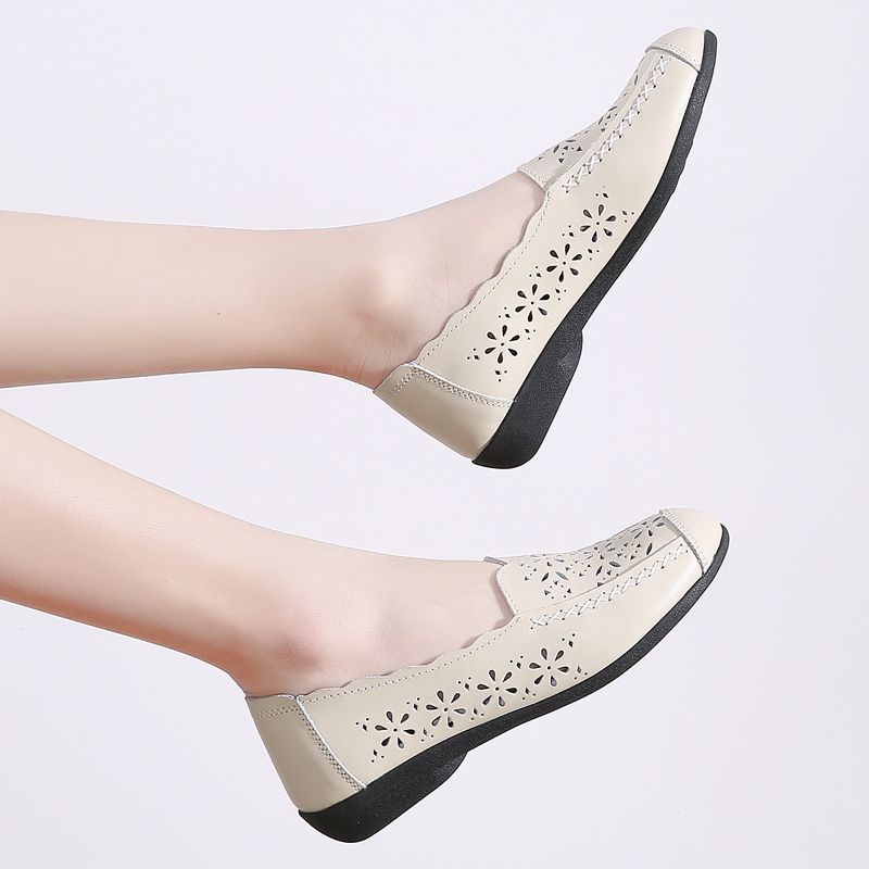 Mildre Dames Loafer Schoenen - Beige