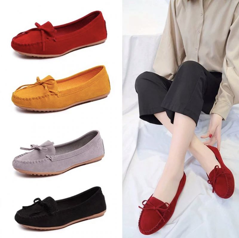 Mileidy Dames Platte Schoenen - Geel