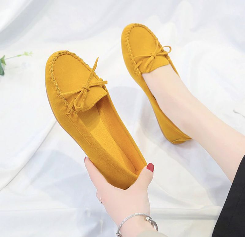 Mileidy Dames Platte Schoenen - Geel