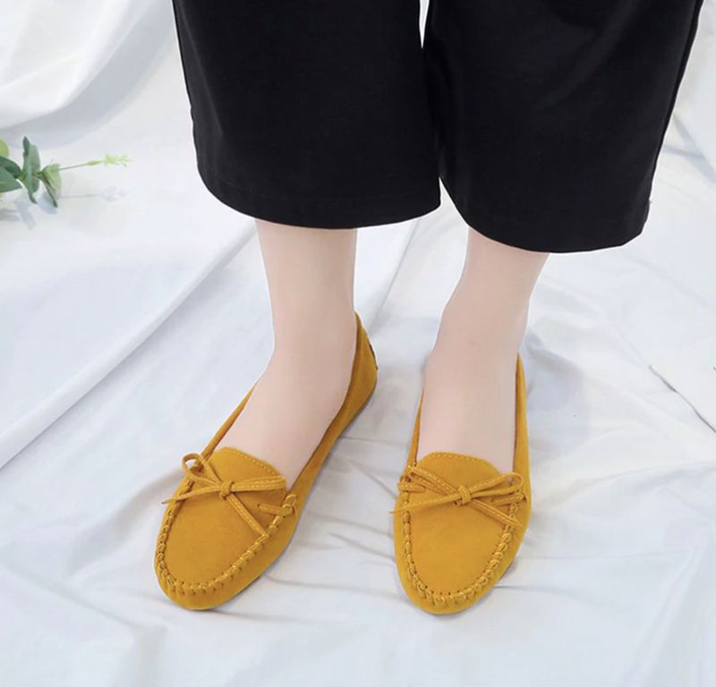 Mileidy Dames Platte Schoenen - Geel