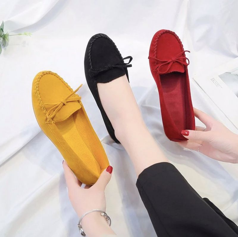Mileidy Dames Platte Schoenen - Geel