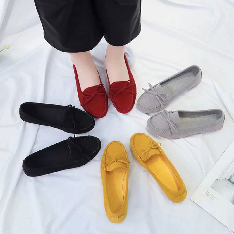 Mileidy Dames Platte Schoenen - Geel