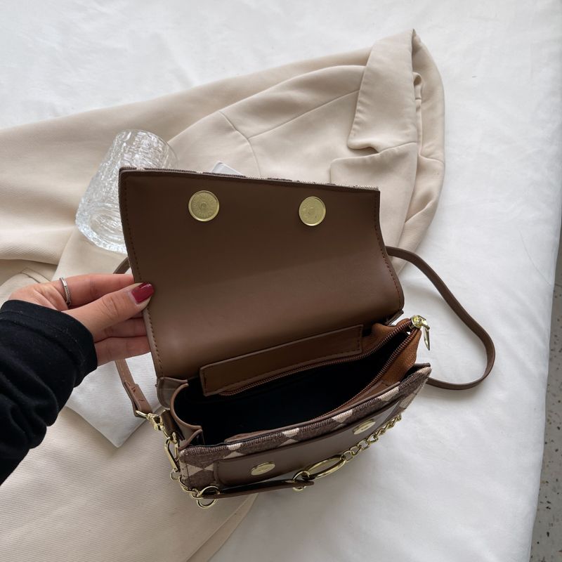 Milka Dames Mini Ketting Handvat Handtas - Zwart