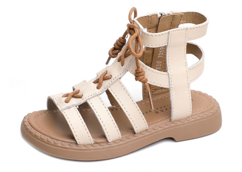 Minerva Gladiator Sandaal Voor Meisjes - Beige