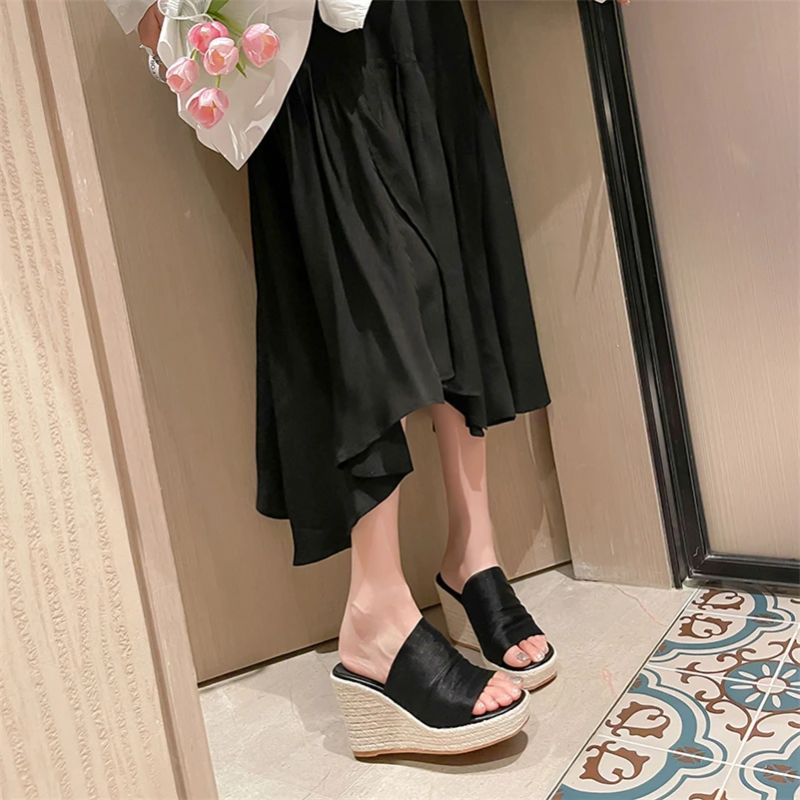 Mirtha Dames Geplooide Sandaal Wedges - Blauw