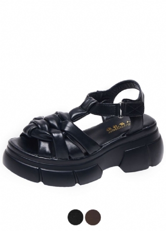 Mistica Dames Leren Platform Sandalen