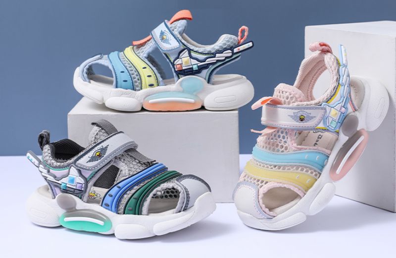 Mitchell Unisex Kinder Strandsandaal - Blauw