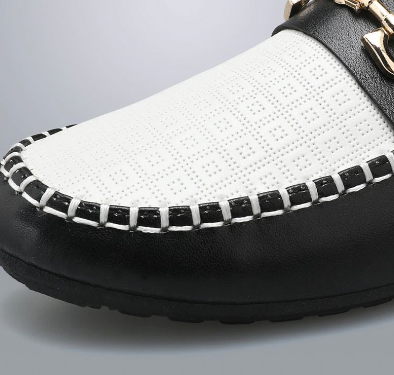 Mixi Heren Loafers Casual Schoenen - Wit