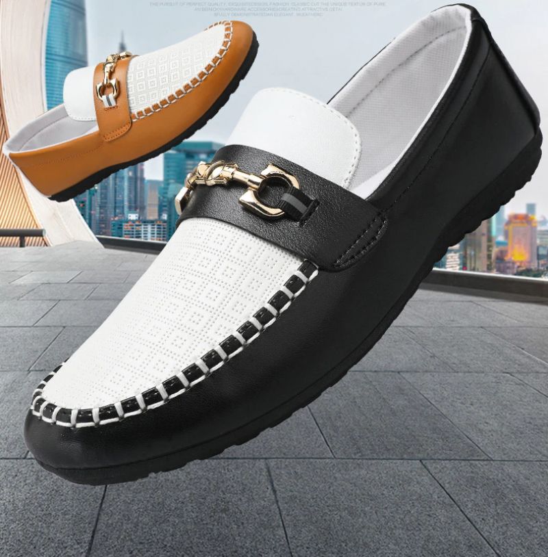 Mixi Heren Loafers Casual Schoenen - Wit