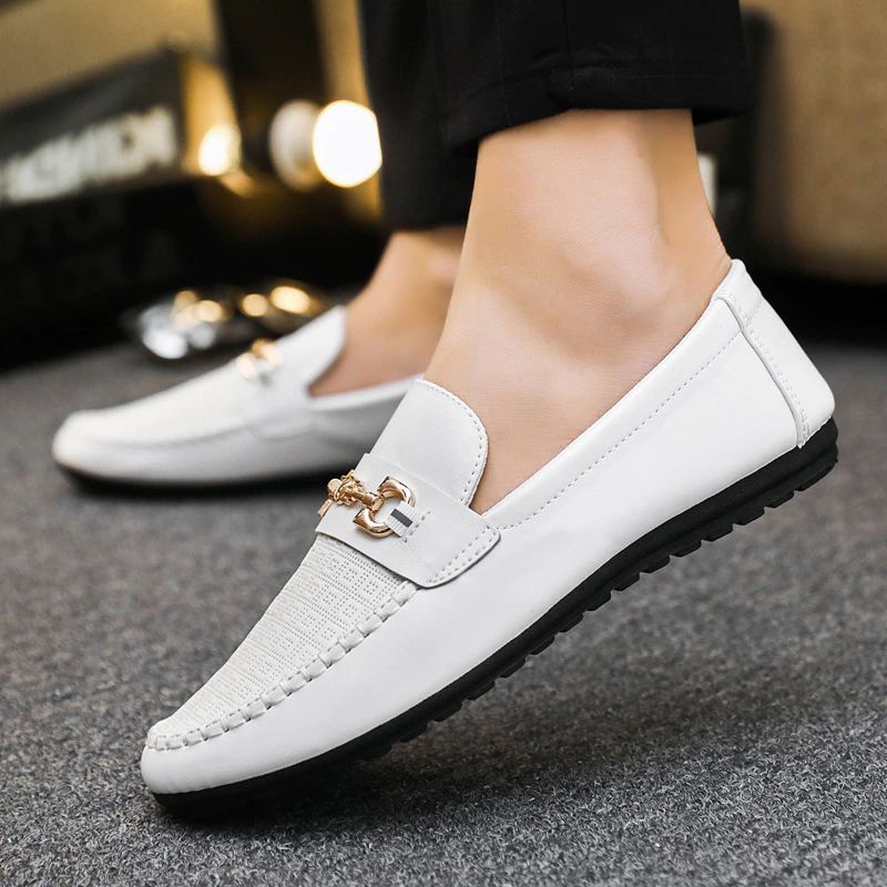 Mixi Heren Loafers Casual Schoenen - Wit