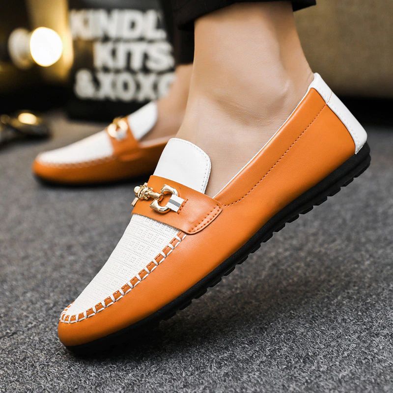 Mixi Heren Loafers Casual Schoenen - Wit