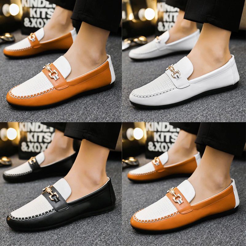 Mixi Heren Loafers Casual Schoenen - Wit