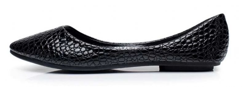 Modesta Dames Platte Casual Leren Schoenen - Zwart