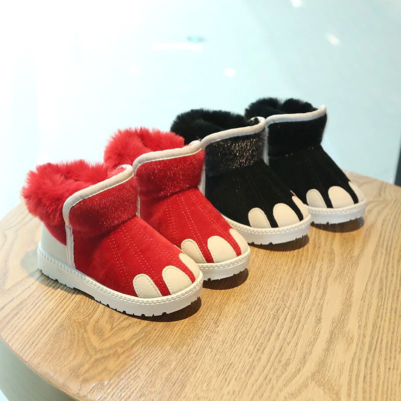 Molina Unisex Sneeuwlaarzen Voor Kinderen - Zwart Bont