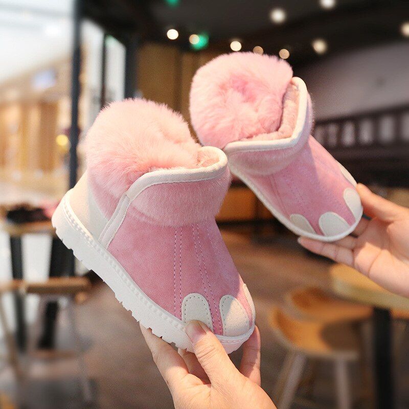 Molina Unisex Sneeuwlaarzen Voor Kinderen - Zwart Bont