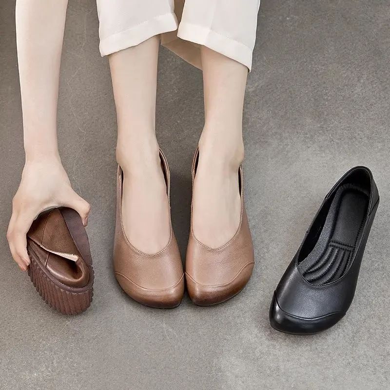 Moly Dames Platte Schoenen - Beige