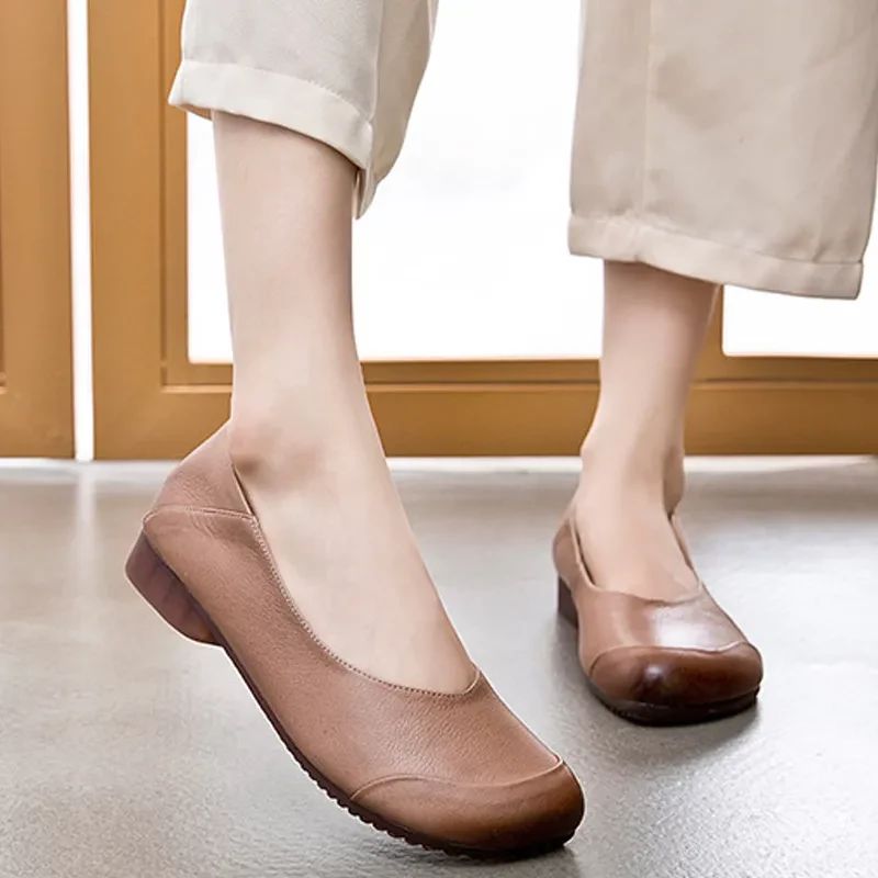 Moly Dames Platte Schoenen - Beige