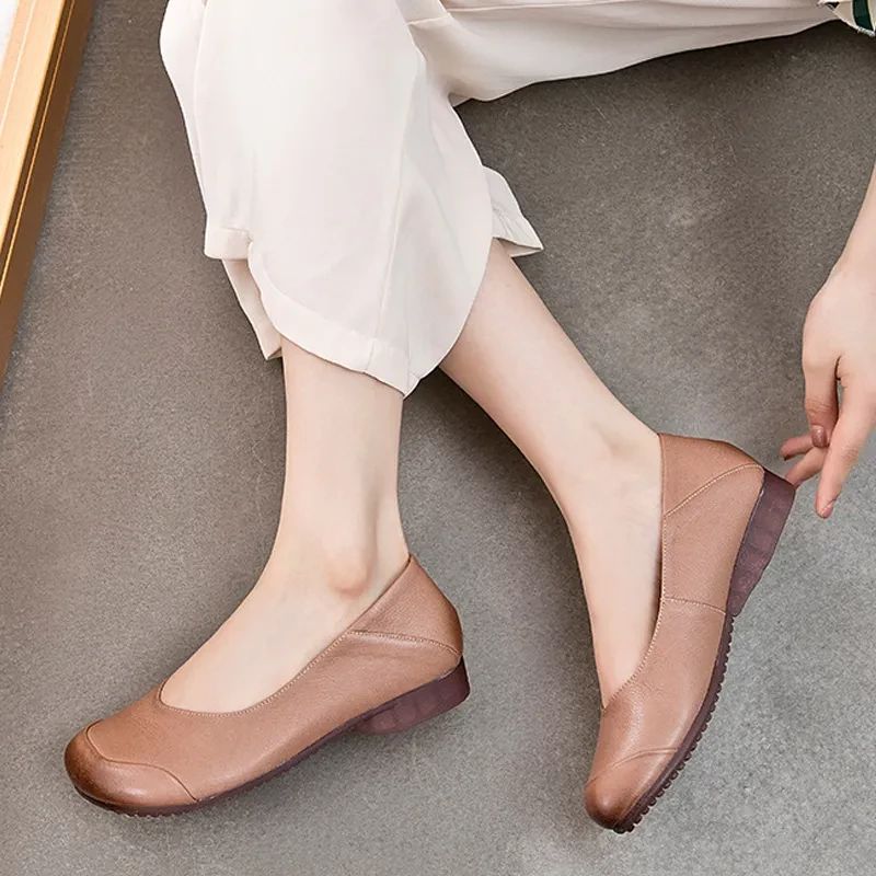 Moly Dames Platte Schoenen - Beige