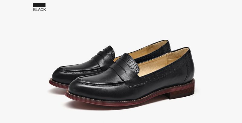 Monaco Dames Klassieke Loafer Schoenen - Zwart