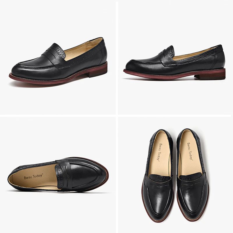 Monaco Dames Klassieke Loafer Schoenen - Zwart