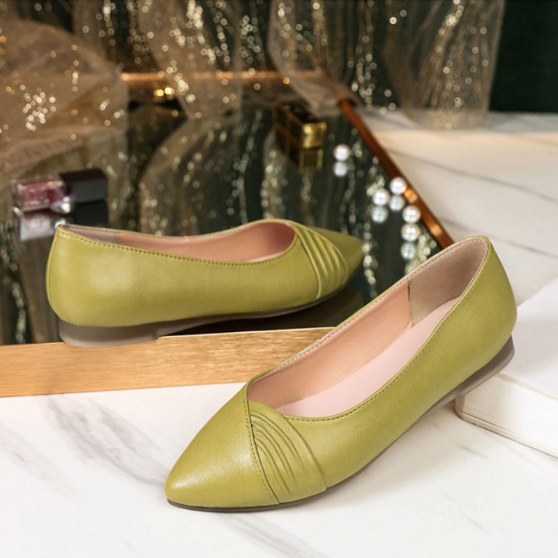 Monet Dames Platte Schoenen - Groen