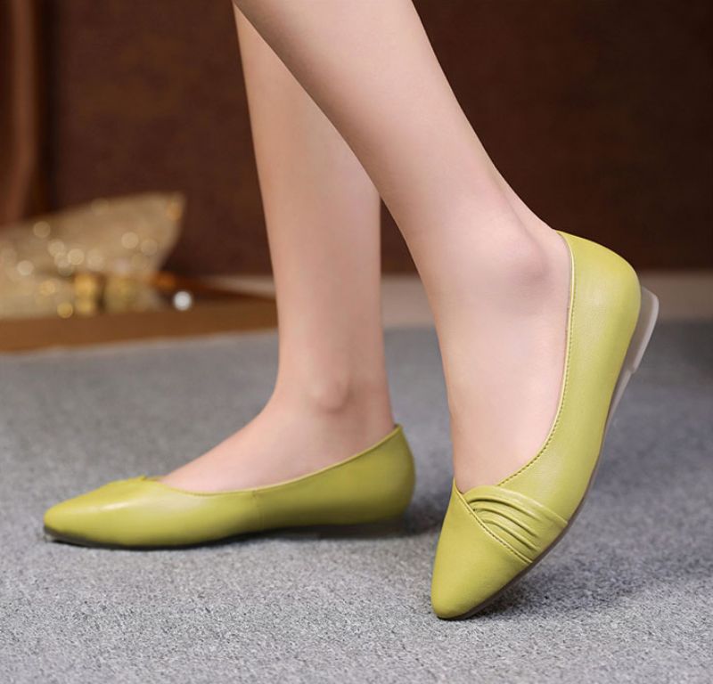 Monet Dames Platte Schoenen - Groen