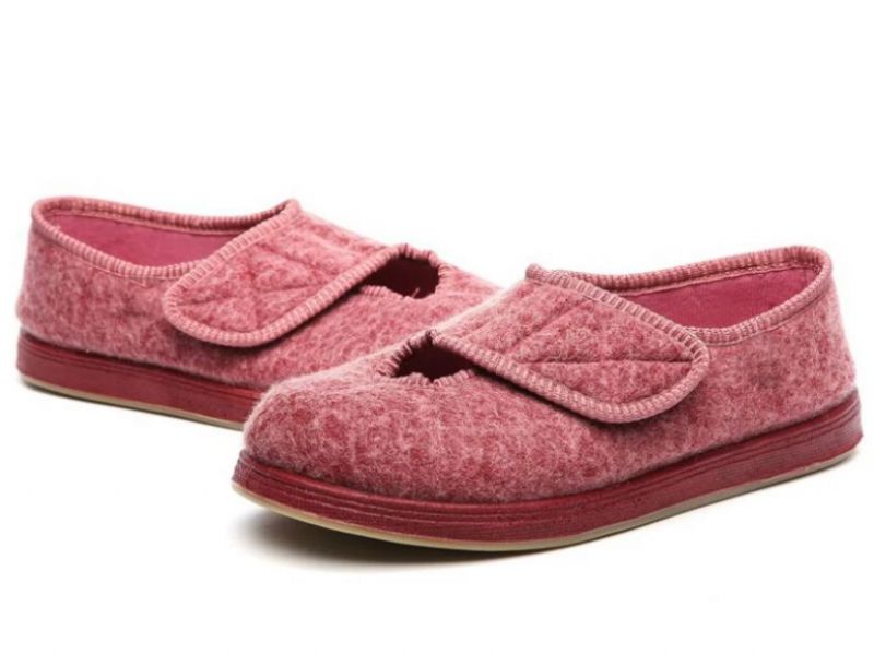 Monic Dames Roze Loafers - Rozerood