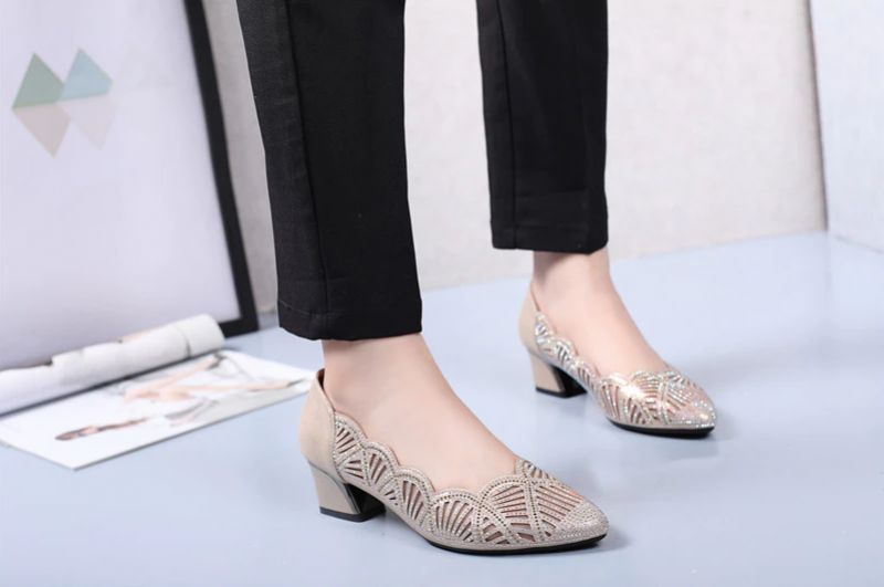 Monrroy Dames Comfortabele Pumps Schoenen - Zwart