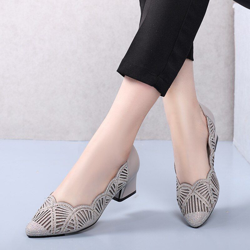 Monrroy Dames Comfortabele Pumps Schoenen - Zwart