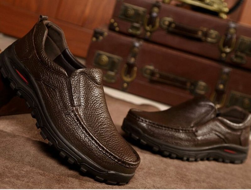 Montenegro Heren Veter Loafers Schoenen - Zwart