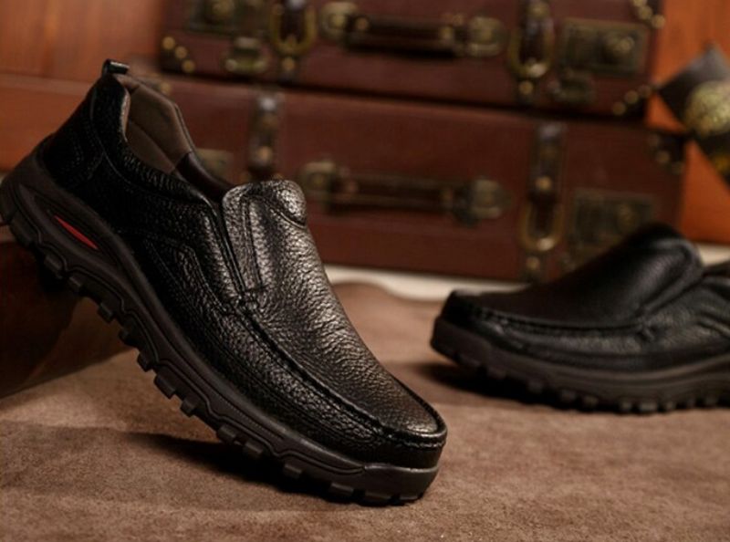 Montenegro Heren Veter Loafers Schoenen - Zwart